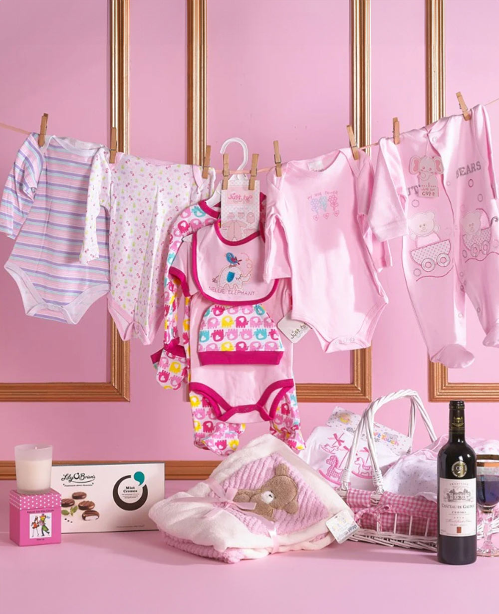 Baby Girl Glee (with wine) Gift Hamper Baby Girl Glee (with wine) Gift Hamper